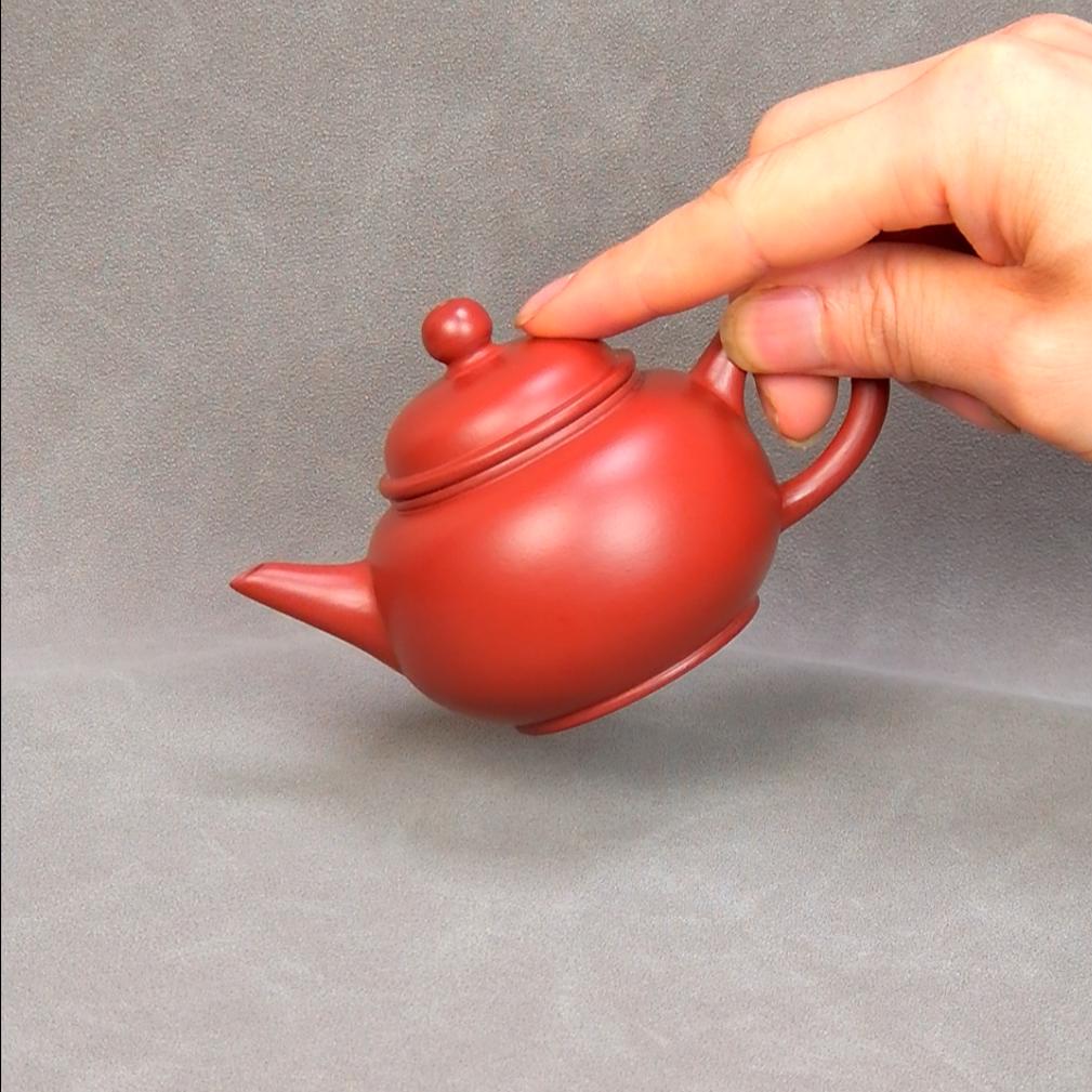 摩苏紫砂壶入门级手工泡茶壶功夫茶壶潮汕冲罐大红袍水平壶130cc