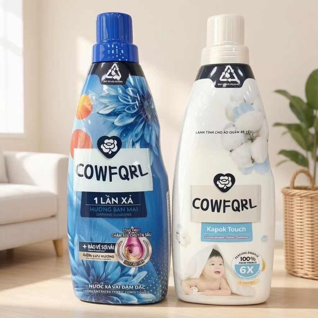 越南原装进口柔顺剂COWFQRL衣物护理剂香氛持久留香护色防静电