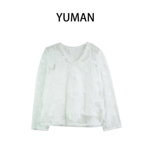复古薄款 羽曼YUHAN～重奢定制～新款 衬衣时髦显瘦上衣M383