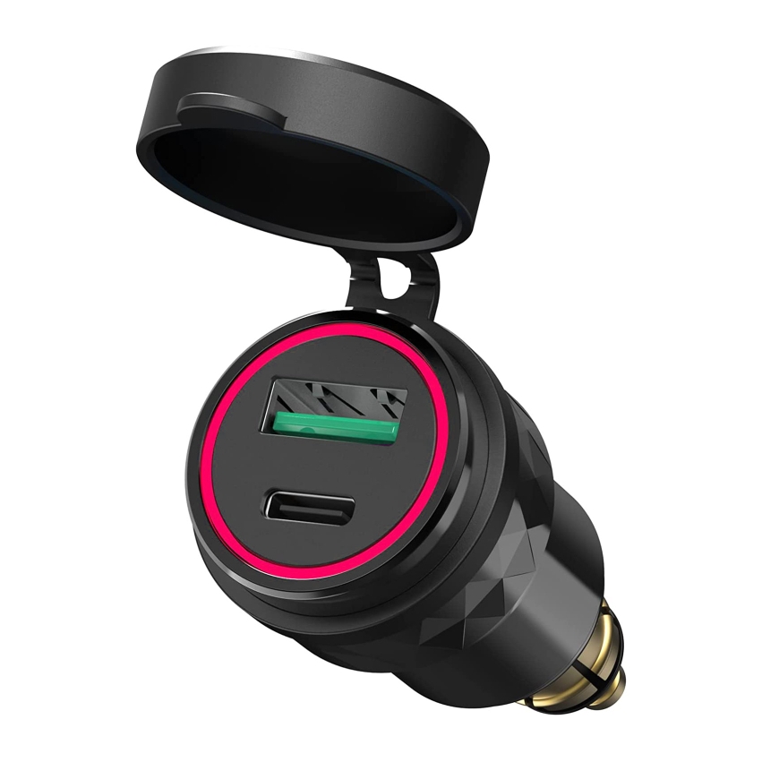 BMW宝马R1200GS/RT摩托车专用F800改装配件欧标小口点烟器USB电源