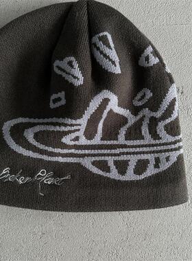 Broken Planet 新款时尚百搭刺绣字母星球针织冷帽男女款嘻哈街舞