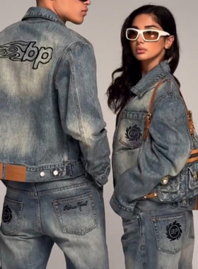 Broken Planet 秋季新款街头嘻哈男女牛仔长裤宽松休闲百搭阔腿裤