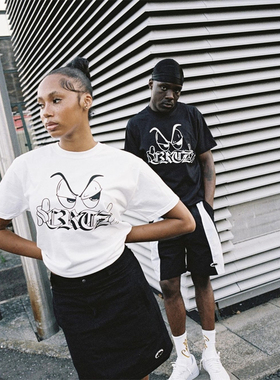 Corteiz 新款情侣装男女夏季复古潮牌宽松圆领纯棉短袖T恤高质量