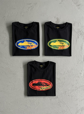 Corteiz 新款百搭基础印花打底衫男女同款纯棉宽松休闲圆领T恤潮