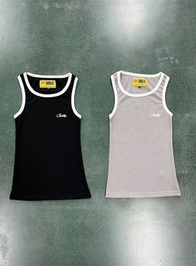 Corteiz 显瘦打底衫内搭华夫格背心外穿圆领运动背心时尚都市复古