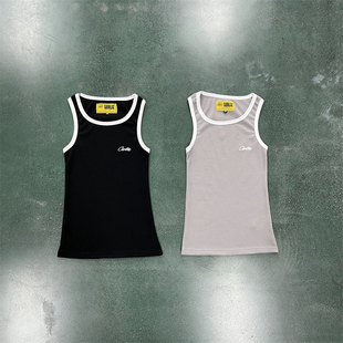 Corteiz 显瘦打底衫内搭华夫格背心外穿圆领运动背心时尚都市复古