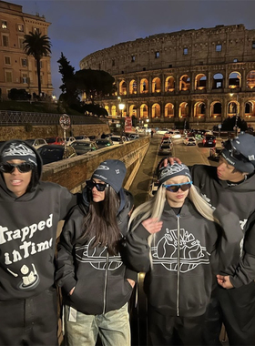 Broken Planet 新款美式复古小众卫衣秋冬宽松男女款外套发泡印花