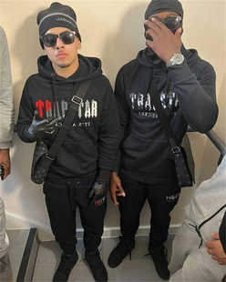 Trapstar 字母印花男女款多色保暖两件套宽松连帽衫裤子慢跑套装