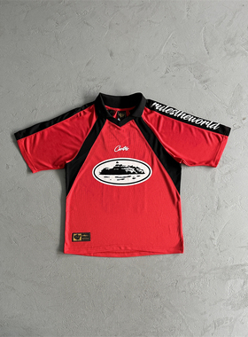 Corteiz Panel Jersey男士红色参赛运动服18 RTW Street League