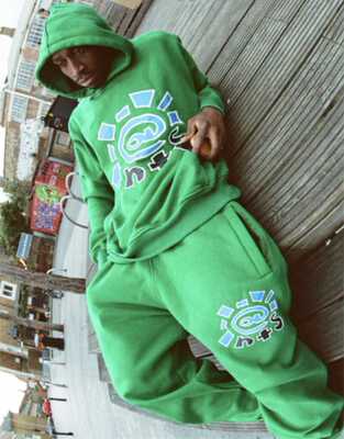 拇指罗纹卫衣套装加绒Always潮流