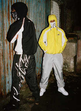 Corteiz恶魔岛拼接夹克外套冲锋衣美式街头防风速干透气运动服潮