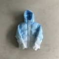 White Printed Gradient Blue Jacket