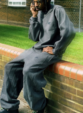 kroen 秋季新款街头男女款克伦圆领卫衣长裤秋季休闲百搭宽松套装