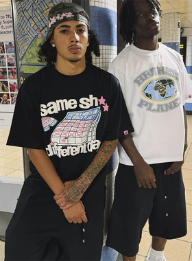 Broken Planet 男女同款地图印花 gird T-shirt-white 短袖夏季潮