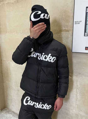 Carsicko羽绒棉服外套保暖欧美明星同款UKDRIPDRILl嘻哈街头休闲