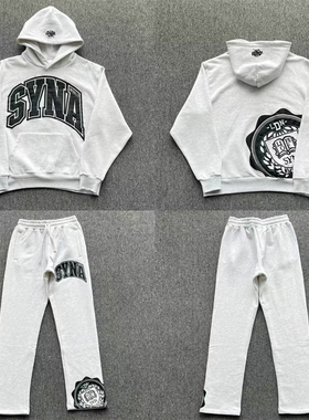 SYNA 秋季新款街头男女款连帽卫衣长裤套装休闲运动百搭时尚套装