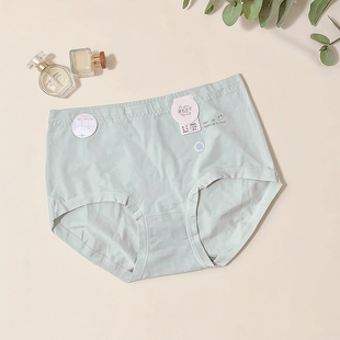 棉柔透气舒适简约清新包臀裤 22662中高腰大版 黛丝少女内裤 2条装