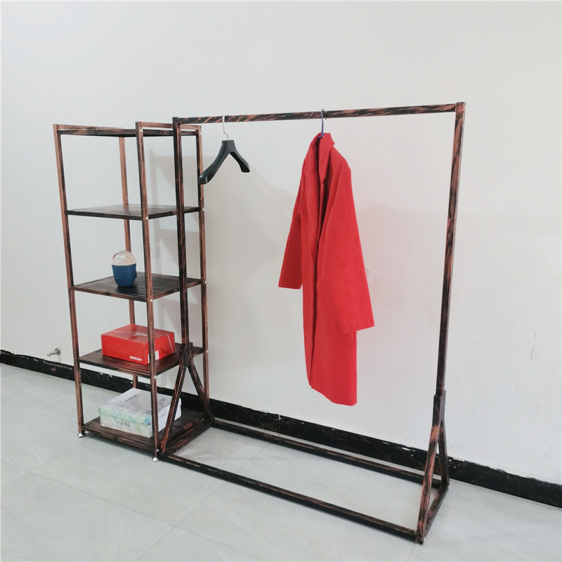 铁艺单杆式卧室置地组合展示架