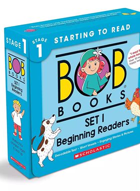 现货 Bob Books, Set 1: Beginning Readers 英文原版 鲍勃书套装1