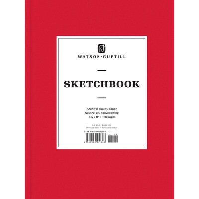预订 大号素描本(宝石红) 绘画技法 素描 绘画教程 英文版 Large Sketchbook (Ruby Red):9780399582363
