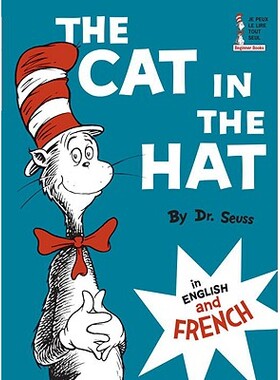预订 戴帽子的猫 英语和法语 英文 分级读物 入门级 初学者读物 The Cat in the Hat in English and French