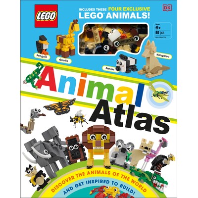 预订 乐高动物地图集:探索世界上的动物 动物故事 英文 LEGO Animal Atlas: Discover the Animals of the World:9781465470133