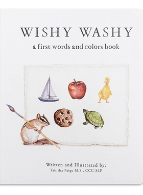 预售 宝宝的色彩与词汇 初语启蒙 纸板书 Tabitha Paige 英文原版 Wishy Washy 婴儿礼品书