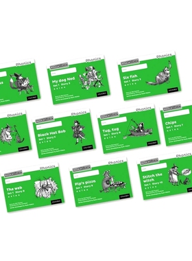 预订 Read Write Inc. Phonics: Black and White Green Set 1 Storybooks Mixed Pack of 10 (PACK): 9780198372516
