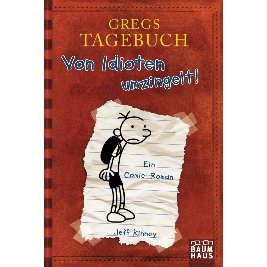 预售 小屁孩日记1 德文版 青少校园插图读物 杰夫・金尼 Jeff Kinney 平装 Gregs Tagebuch Von Idioten umzingelt!