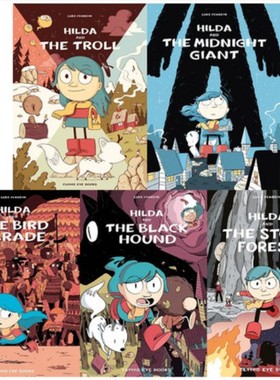 现货 英文原版  希尔达漫画5册全集套装 Netflix动画原著 Luke Pearson 平装