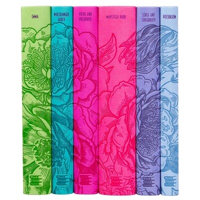 简·奥斯汀作品全集套装 皮革封面 Word Cloud Classics 新版带刷边 英文原版 Jane Austen Boxed Set 傲慢与偏见 爱玛 劝导