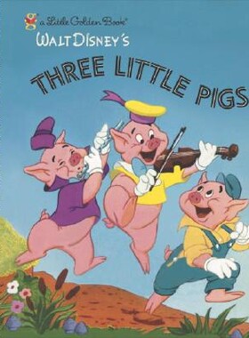 预订 小金书 三只小猪 迪士尼经典 经典童书 儿童经典文学 英文 The Three Little Pigs  Disney Classic