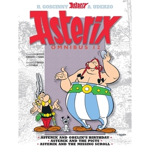 英文原版 高卢英雄历险记 34-36 合订本 卷十二 儿童漫画 Asterix Omnibus 12 生日快乐！ 阿斯特克斯与皮克特人 丢失的卷轴