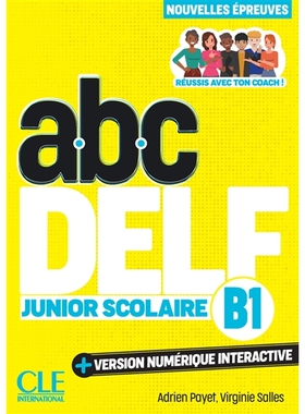 预售 ABC DELF B1 少儿法语 2025新版 junior scolaire 法语原版教辅 DELF考试听力写作阅读练习 法国出国留学备考 原装进口书