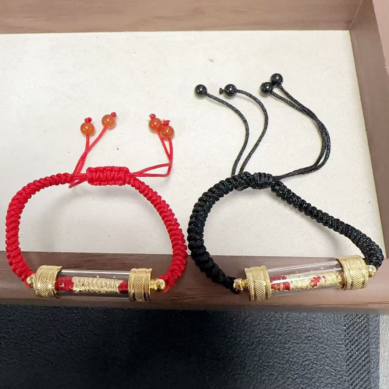 泰国佛牌金箔符管手链民族风男女