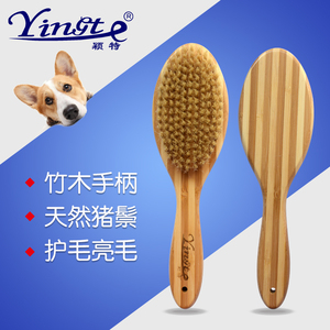 宠物针梳宠物刷狗用品竹木猪鬃刷狗狗除毛除尘梳子刷子