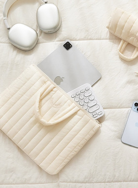 韩国antennashop简约气质适用于苹果11寸iPad Pro平板13.3寸笔记本Air15防震女手提电脑包键盘鼠标数码收纳包