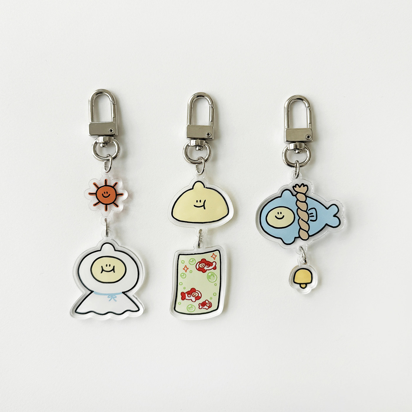 韩国secondmorning好运柠檬亚克力挂件许愿钥匙扣女包挂链装饰ins