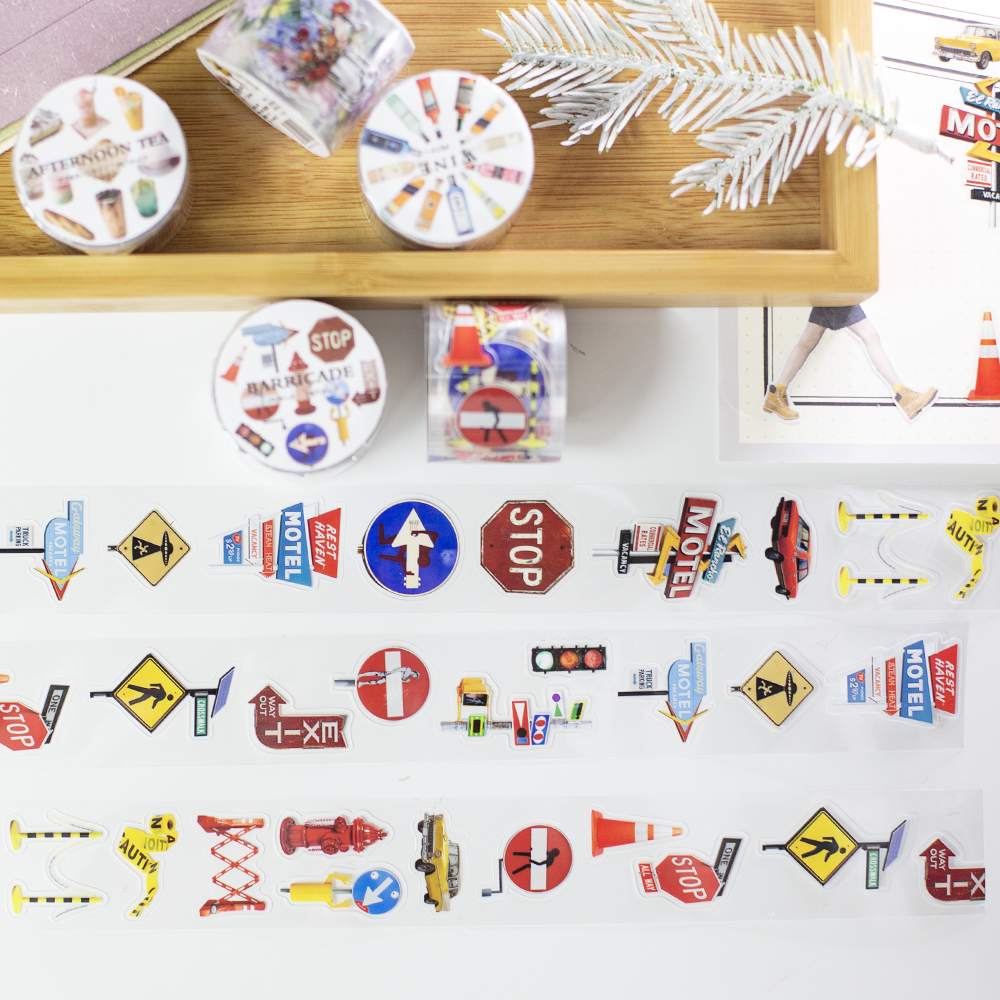 INS风透明胶带手账素材装饰标记