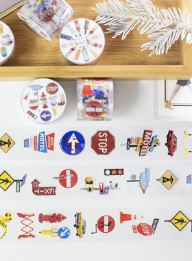 iplaybox生活物品可爱INS风透明胶带diy手账素材咕卡装饰标记贴纸