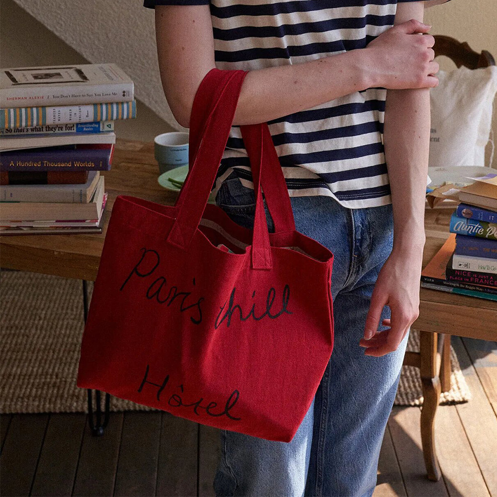 韩国HOTEL 827纯色复古托特包手提包上班通勤大容量休闲单肩包ins