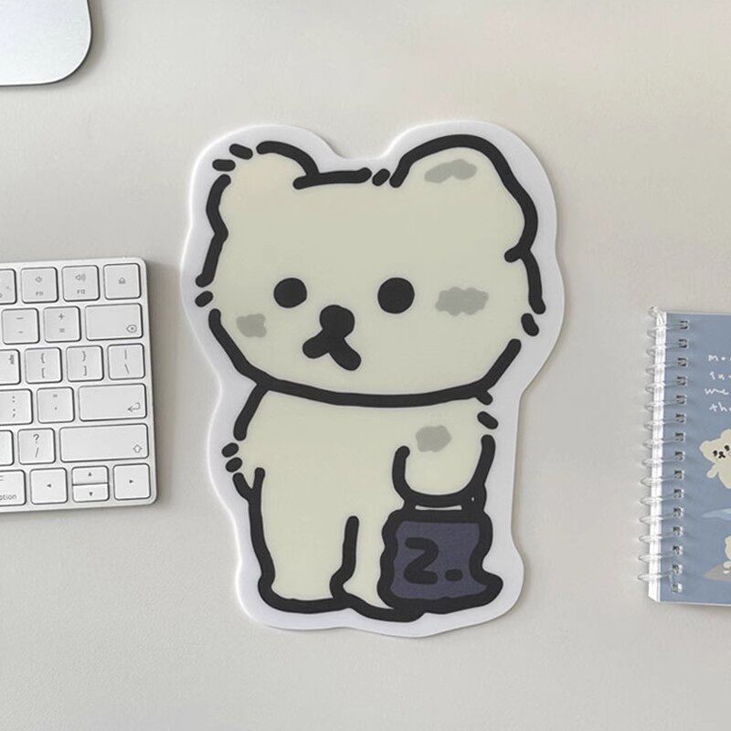 mazzzzy韩国可爱小巧电脑鼠标垫三叶草松饼便携女ins防滑鼠