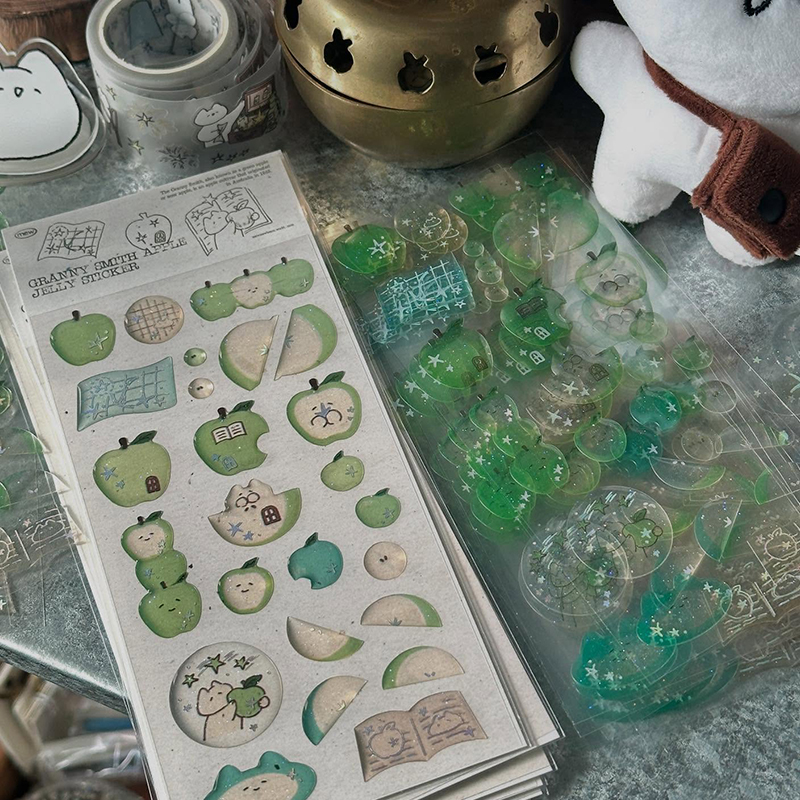 果冻贴纸咕卡手账本素材装饰贴