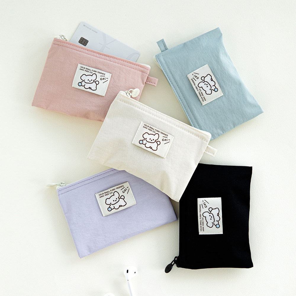 韩国livework可爱卡通迷你平口收纳袋防水零钱口红耳机杂物收纳包