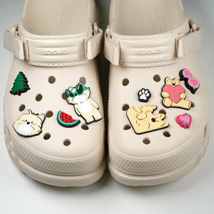 鞋 韩国scottie 饰扣云朵拖鞋 装 花ins风 friends可爱卡通硅胶洞洞鞋