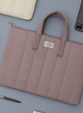 韩国livework简约纯色男女手提防震奶油风13寸/15寸笔记本电脑包适用苹果macbook pro通用键盘数码收纳包