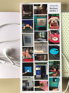 韩国Trust My Vibe复古创意装饰贴纸咕卡手账拼贴素材ins小众贴画