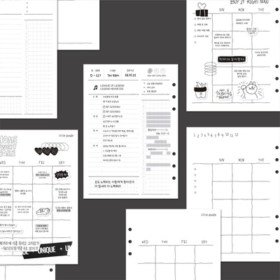 韩国monolike手写日程计划A5内页