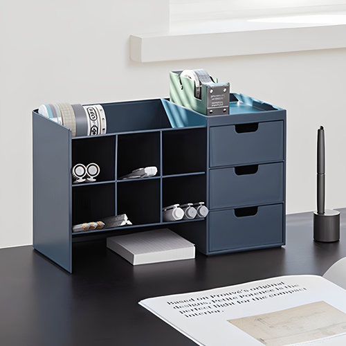 韩国简约抽屉式收纳盒笔筒储物盒