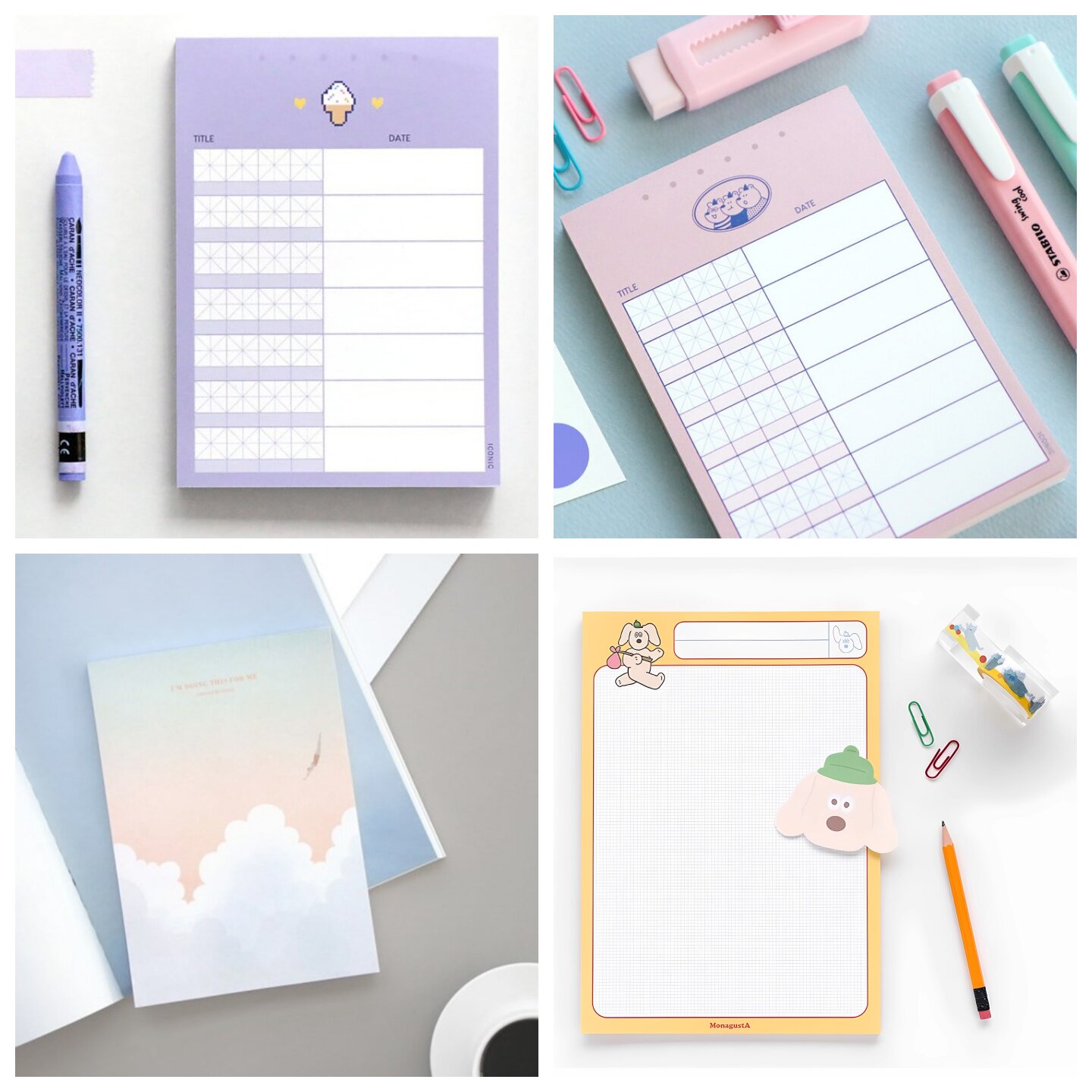 清仓韩国进口可爱便签本学生便携卡通无粘性可撕记事小本子拍纸本